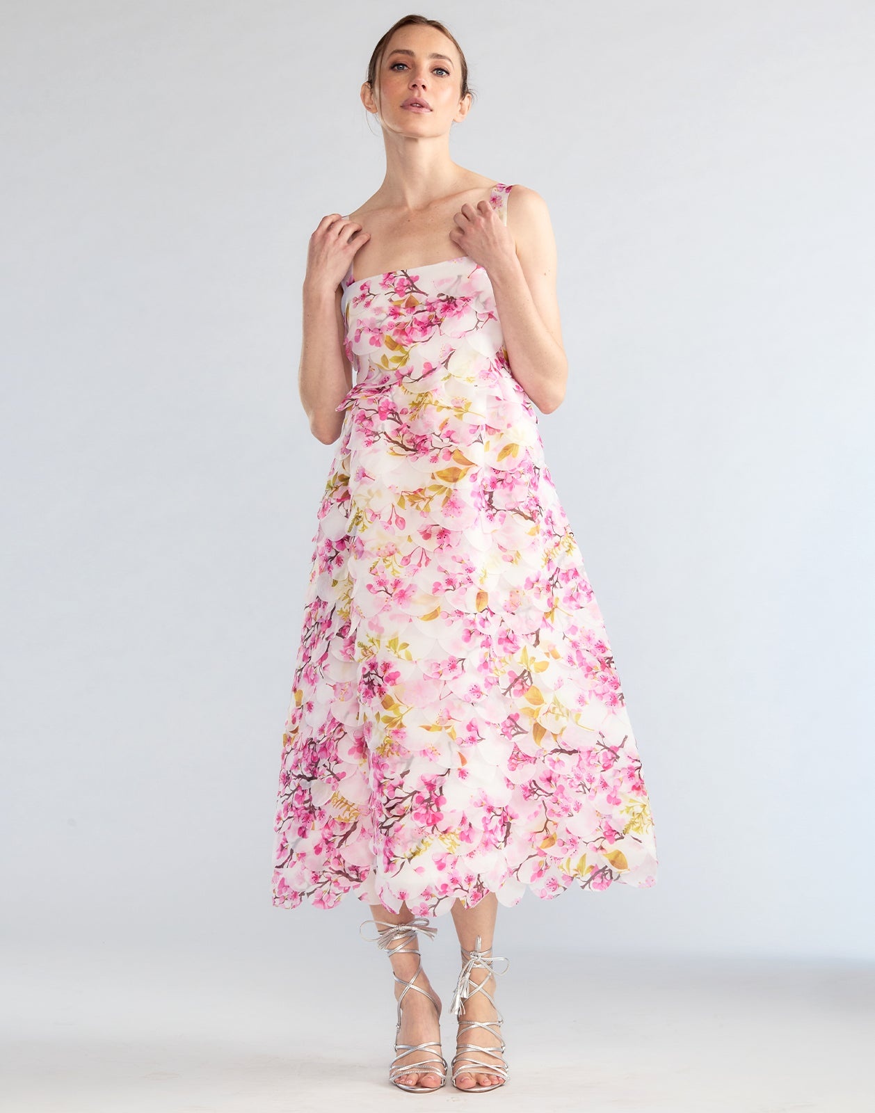 Scalloped Petal Midi Dress - 2