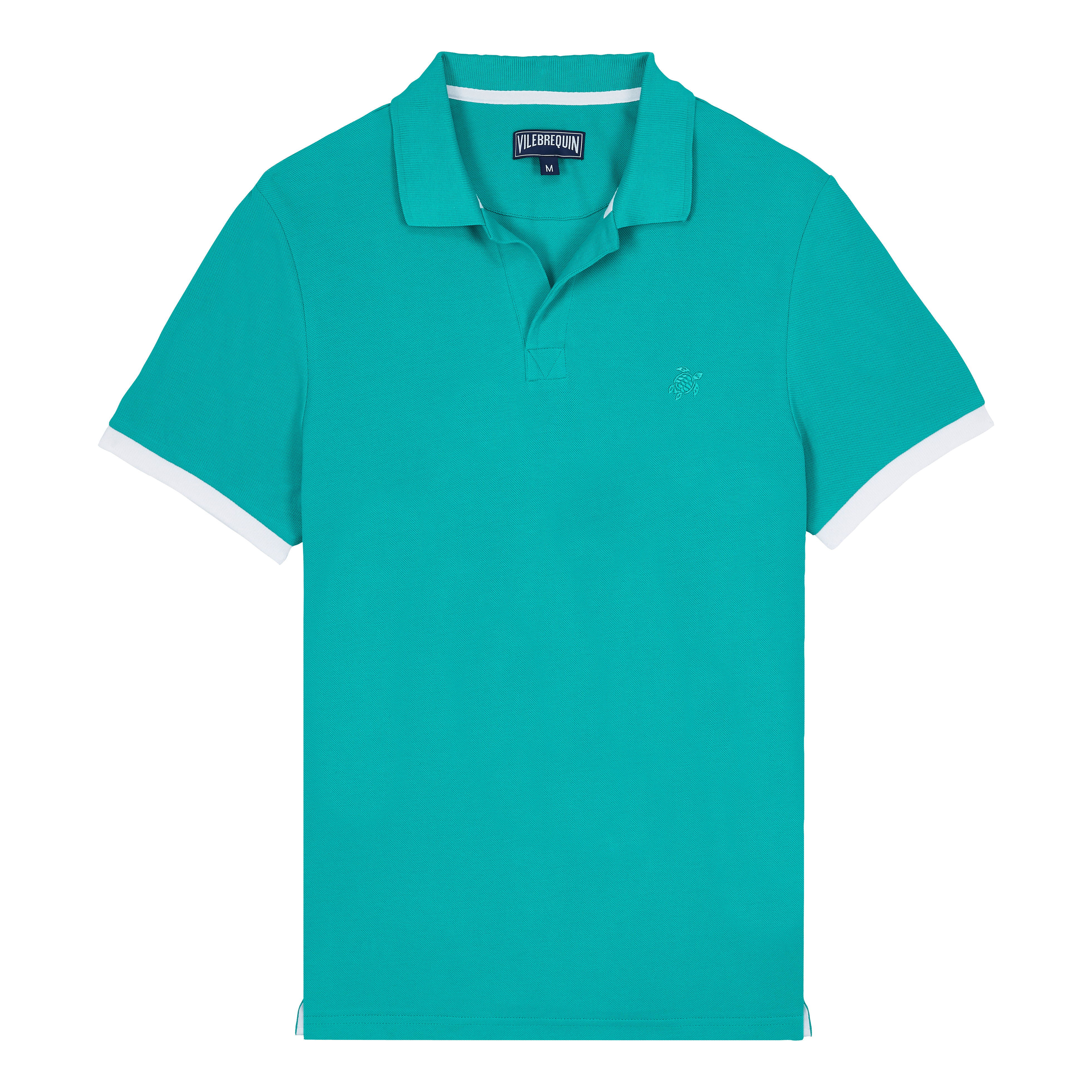 Men Cotton Pique Polo Shirt Solid - 1