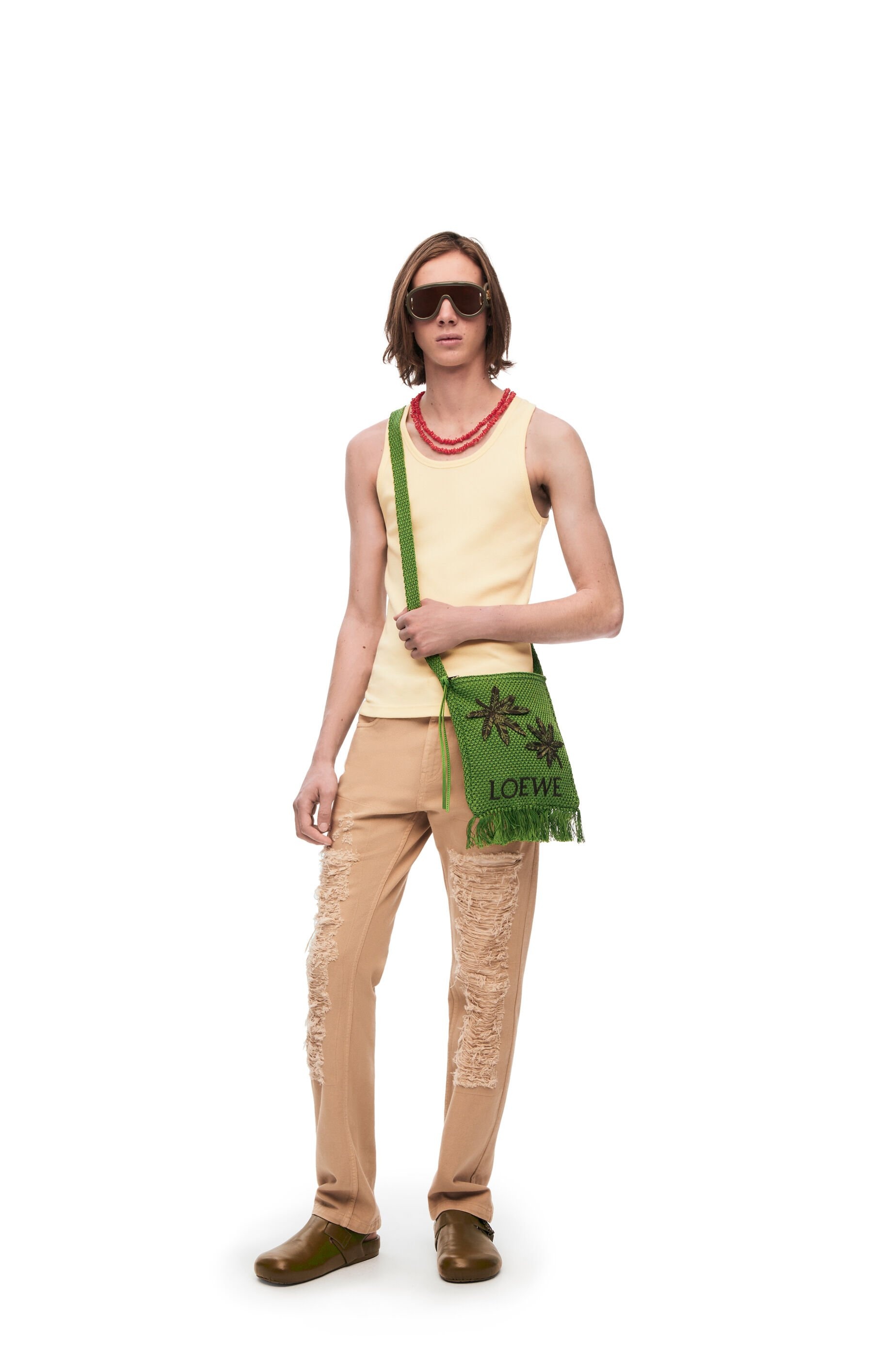 Fringes crossbody bag in organic cotton - 8