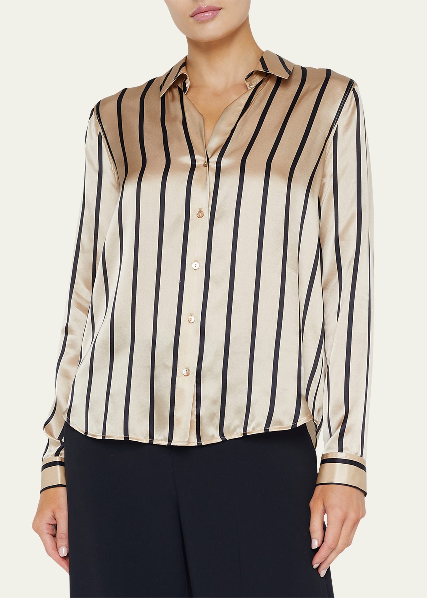 Tyler Striped Silk Blouse - 4