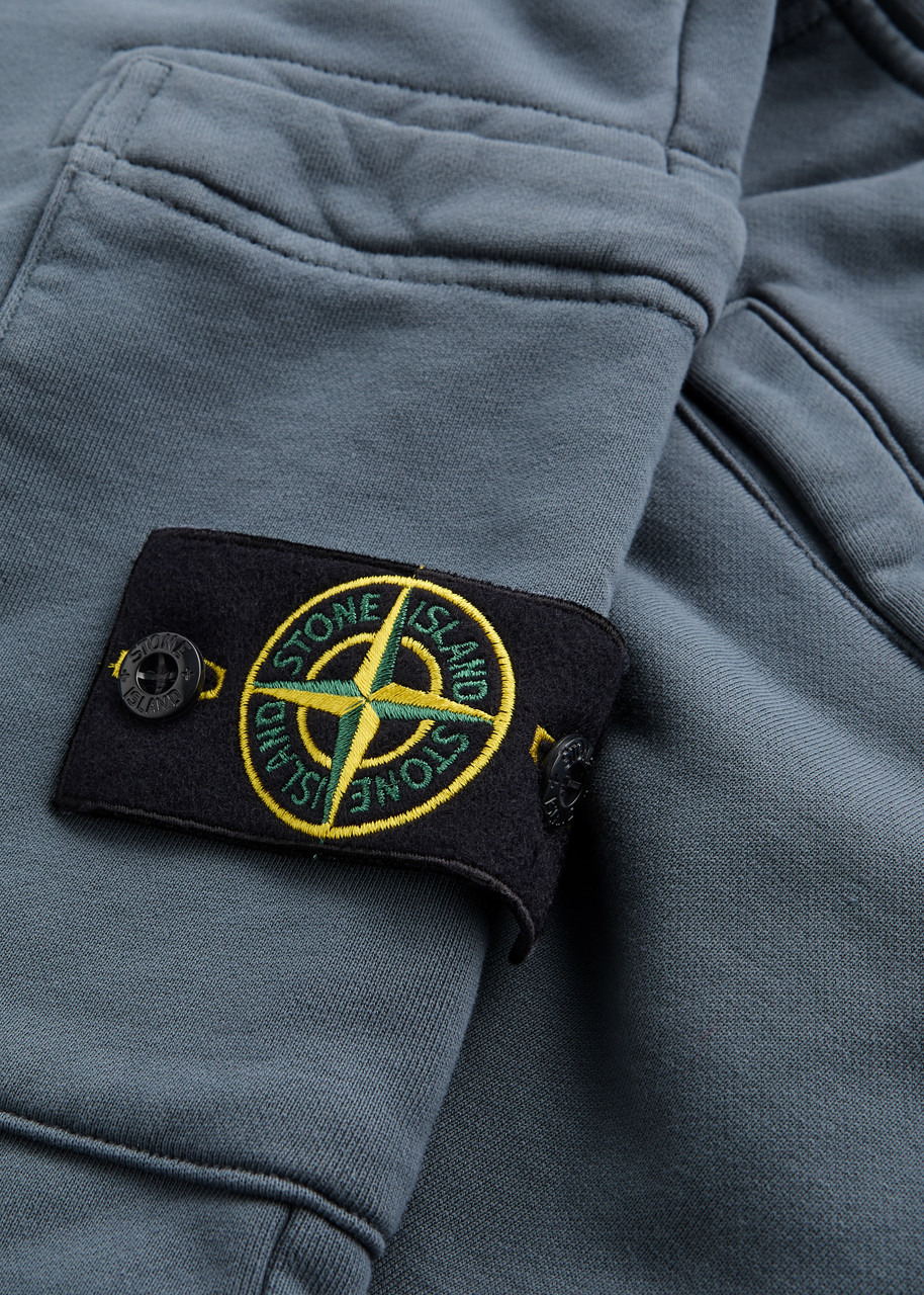 Stone Island Logo Cotton Shorts - 5