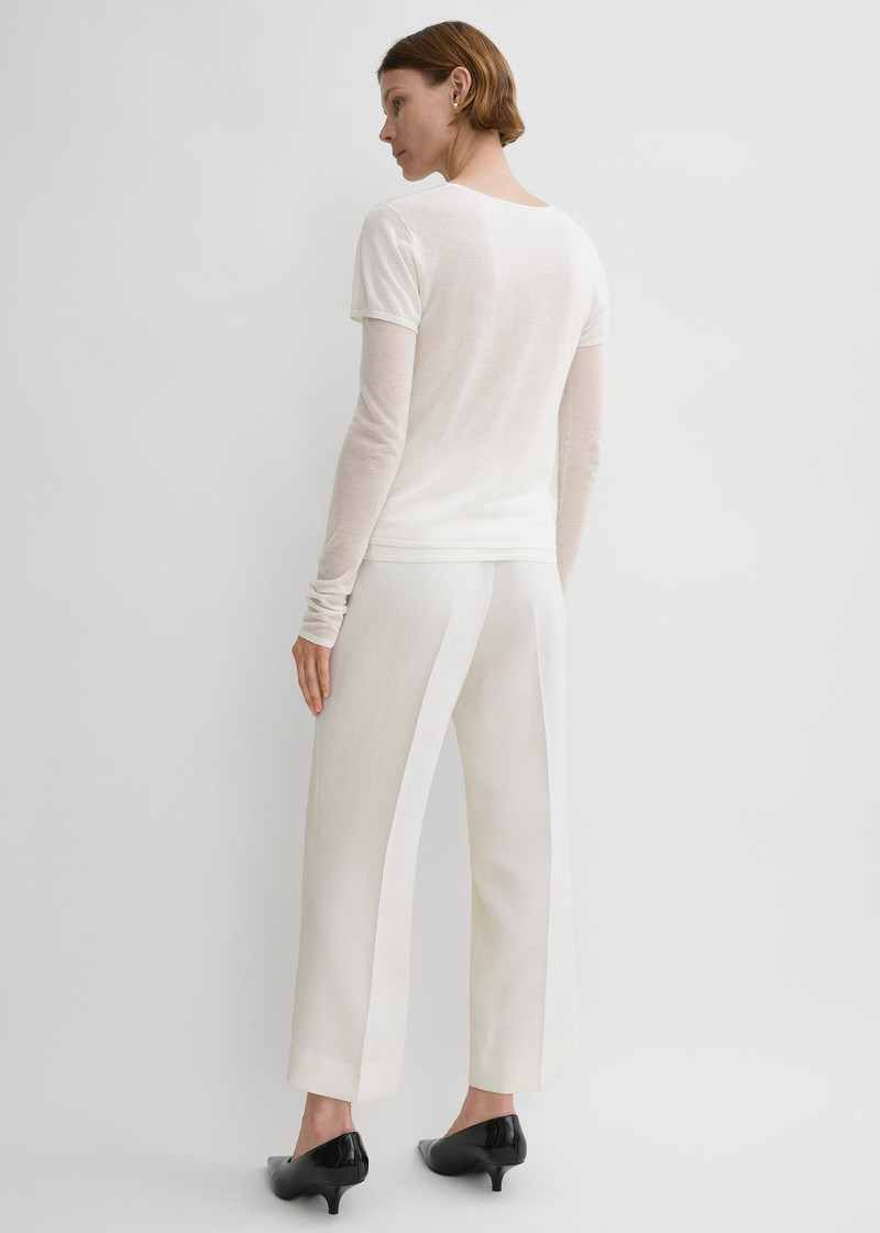 Straight cropped trousers off-white 4
