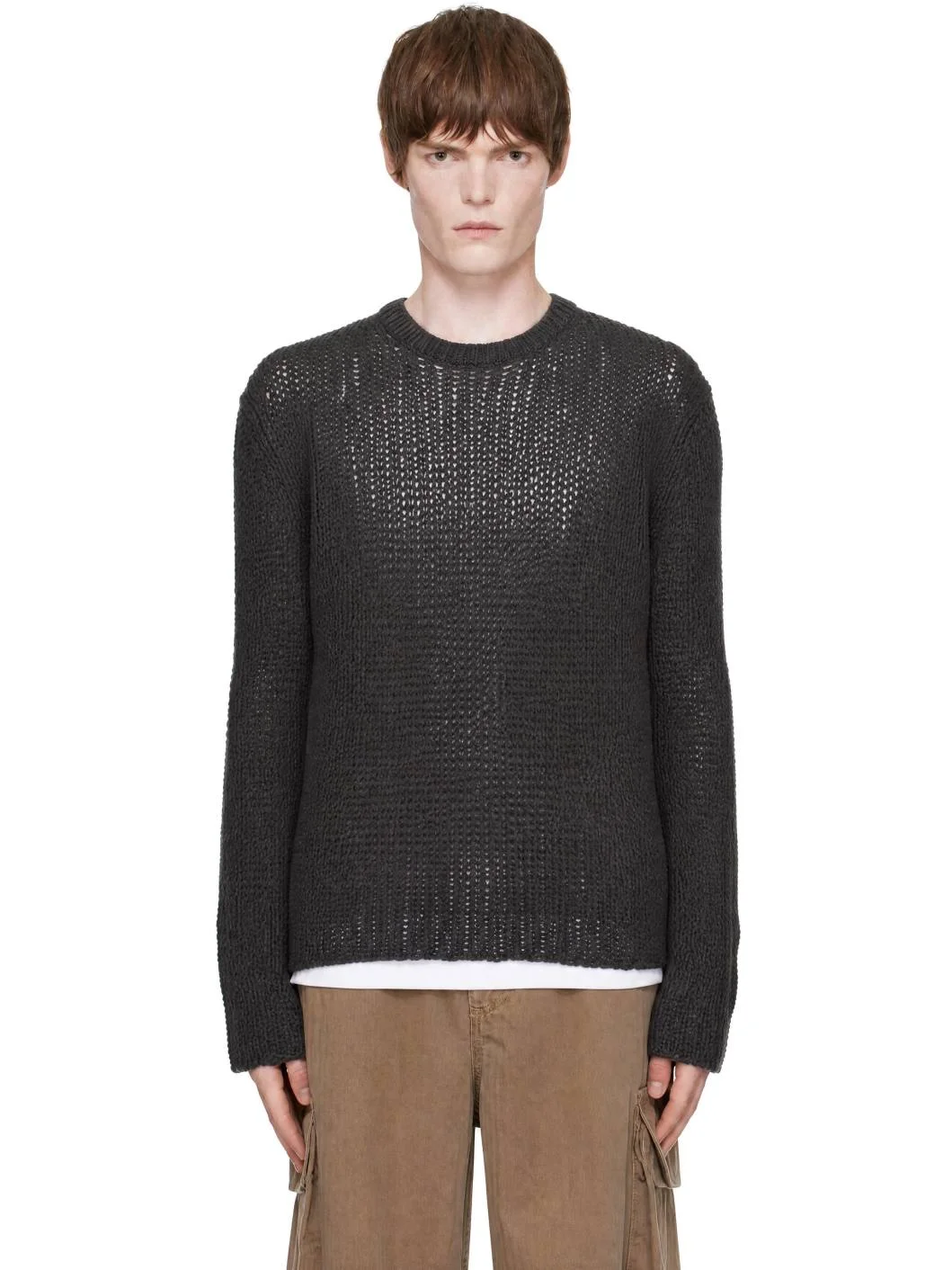 Taupe Popover Roundneck Sweater - 1