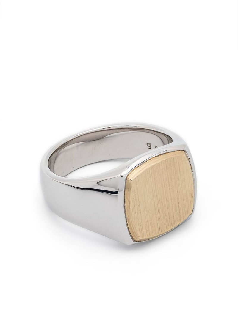 9kt yellow gold Cushion ring 1