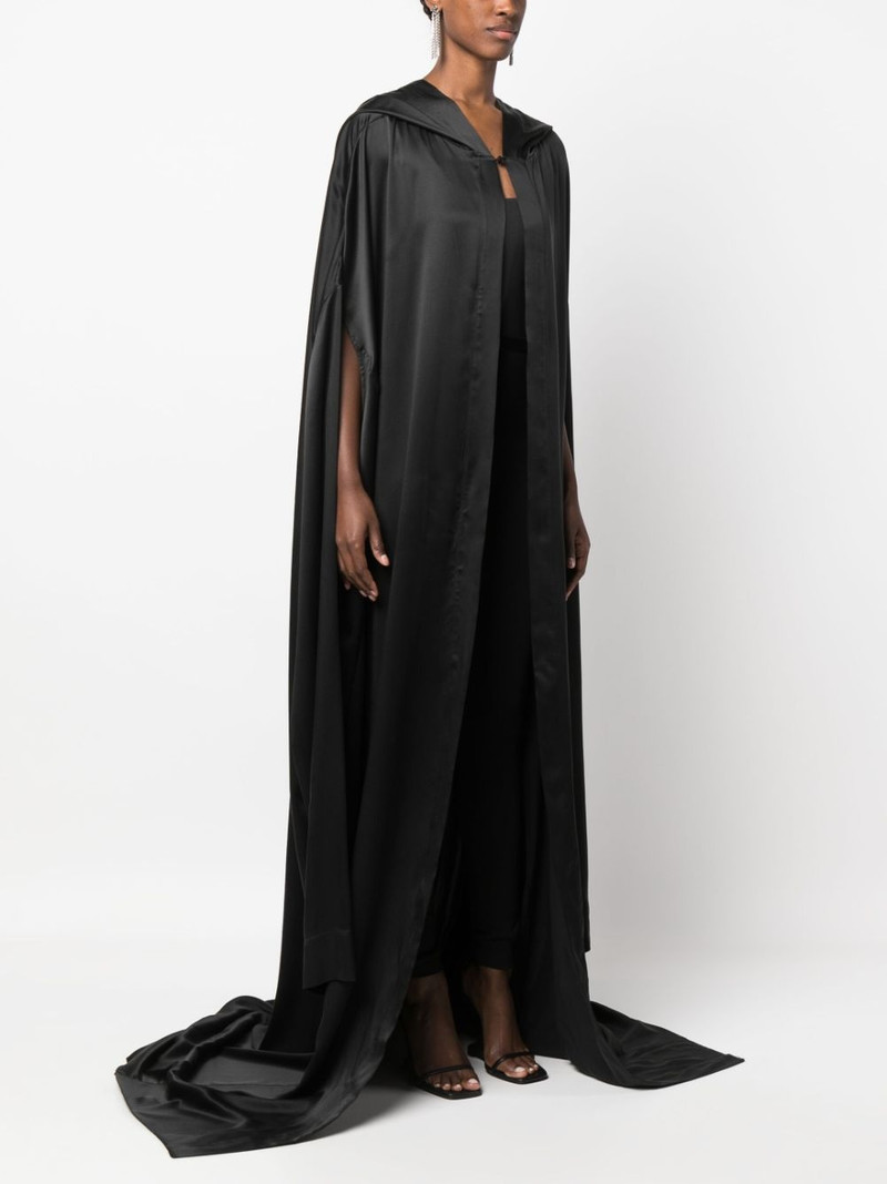 hooded silk-satin gown 3