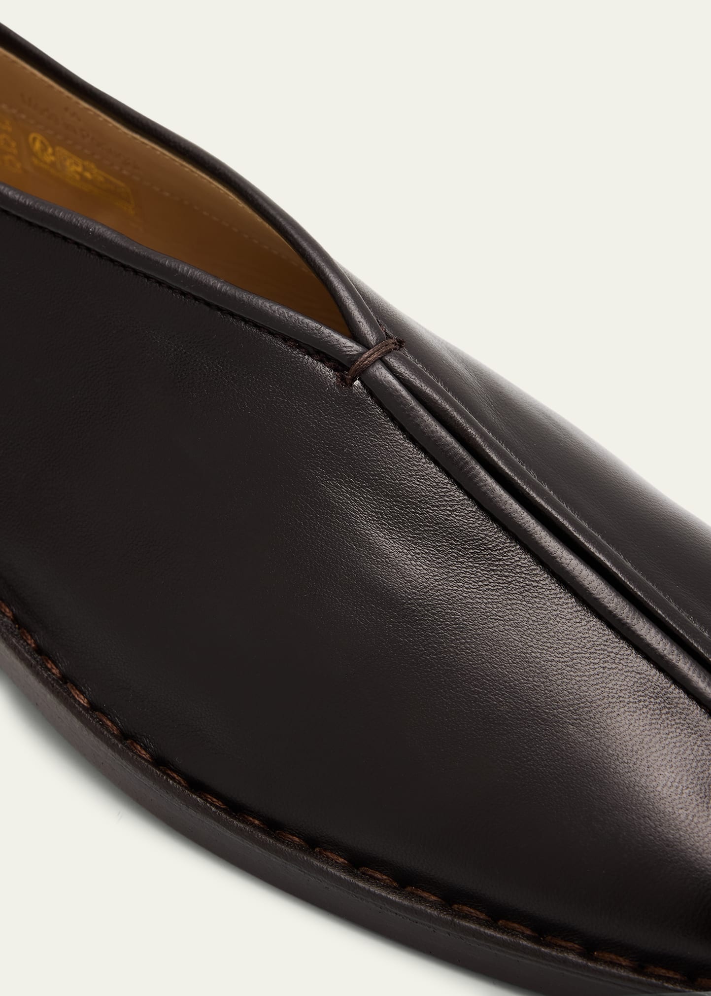 Men's Smooth Napa Leather Slippers - 6
