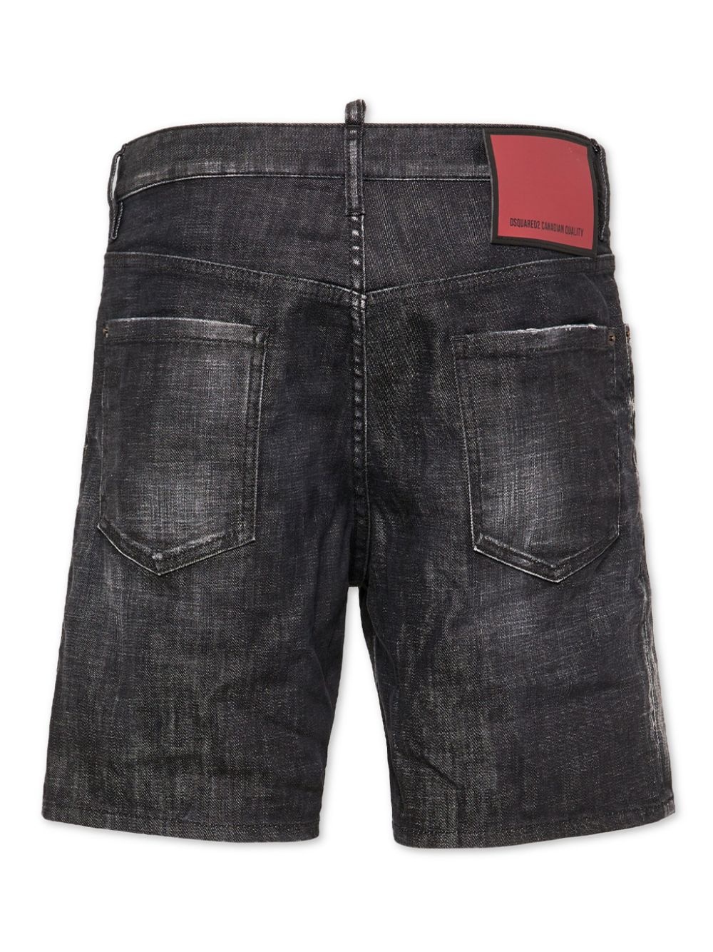 distressed-effect denim shorts - 2