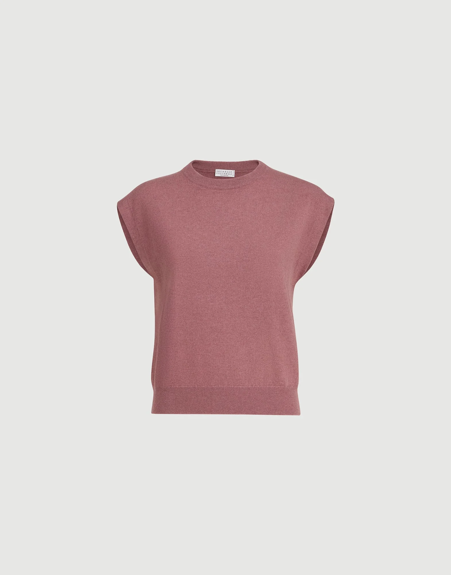 Cashmere knit t-shirt with monili - 1