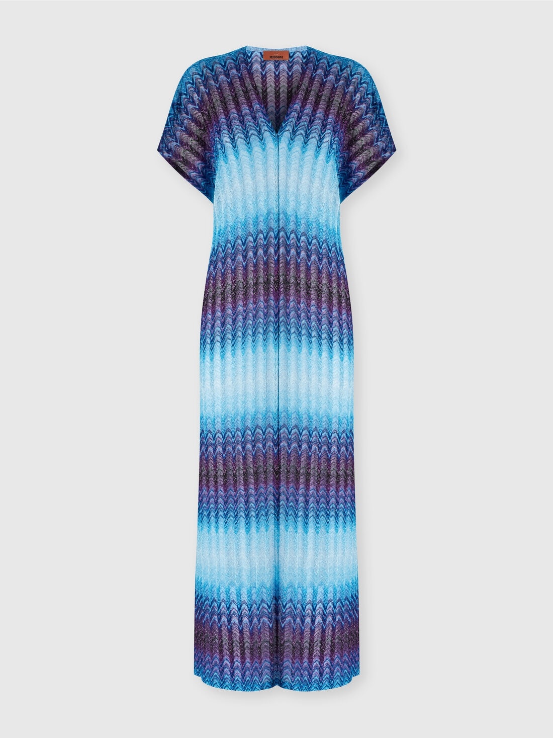 Long cover-up with V-neck - 1