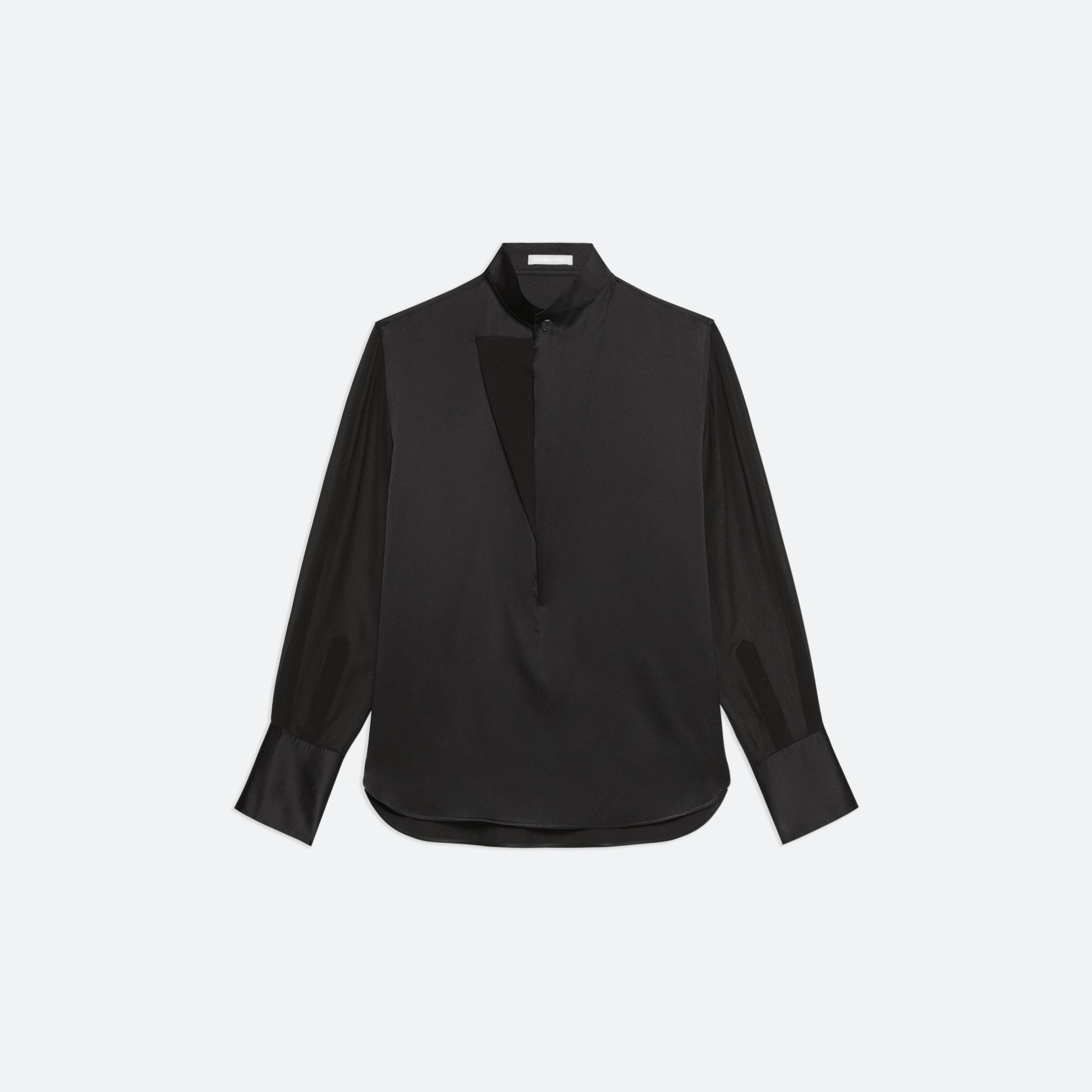 RELAXED COWL SHIRT - 1
