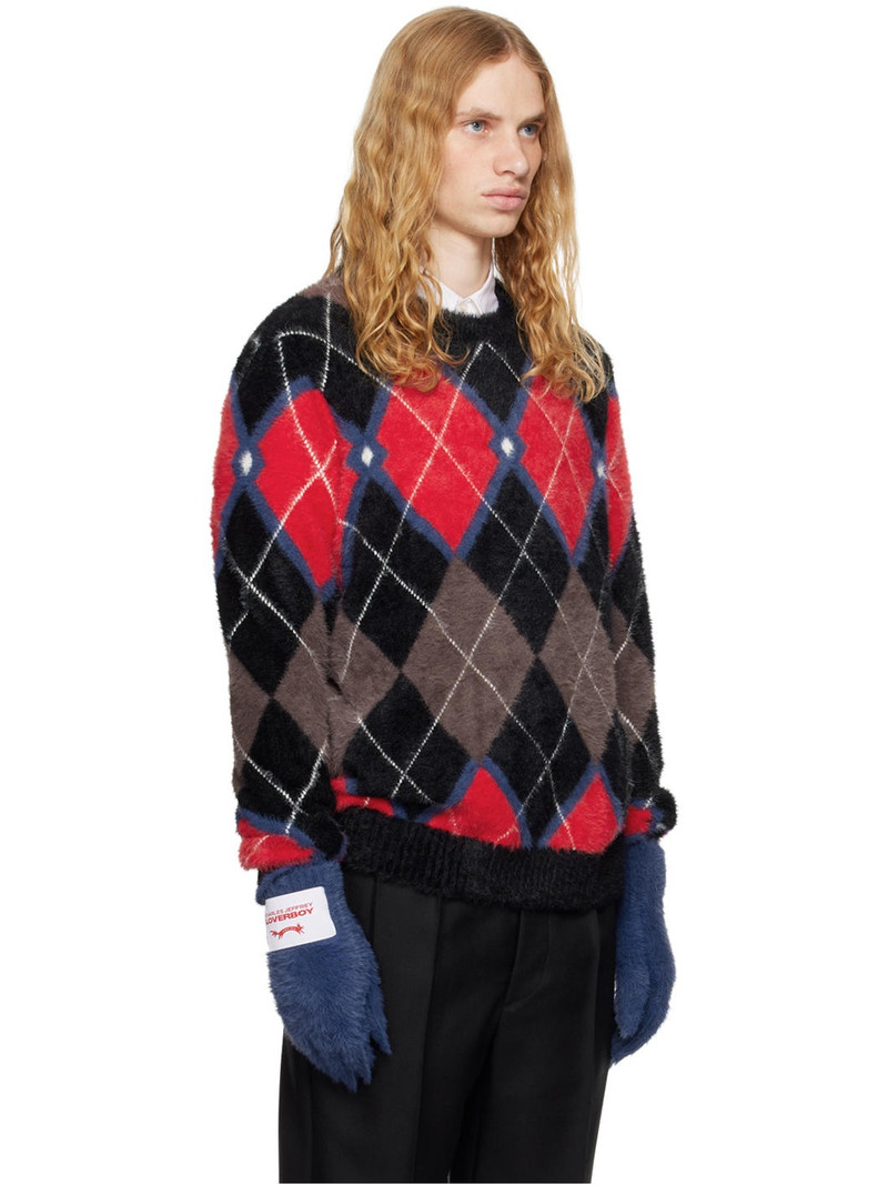 Multicolor Fluffy Gloves Sweater 2