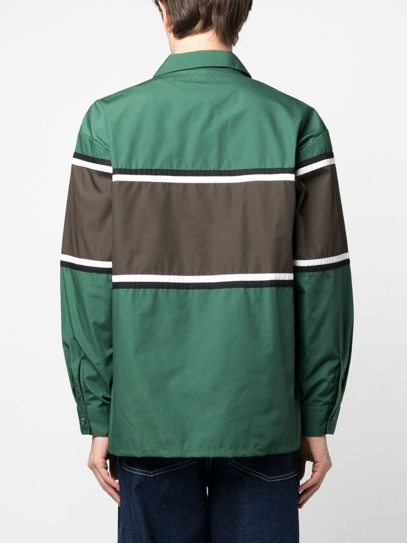 stripe-detail shirt jacket - 4