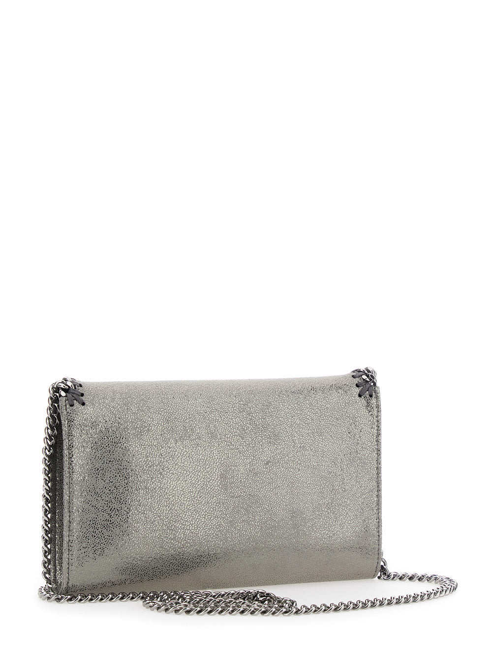 Stella Mccartney Women 'Falabella' Metallic Crossbody Bag With Chain-Link Shoulder Strap And Metalli - 3
