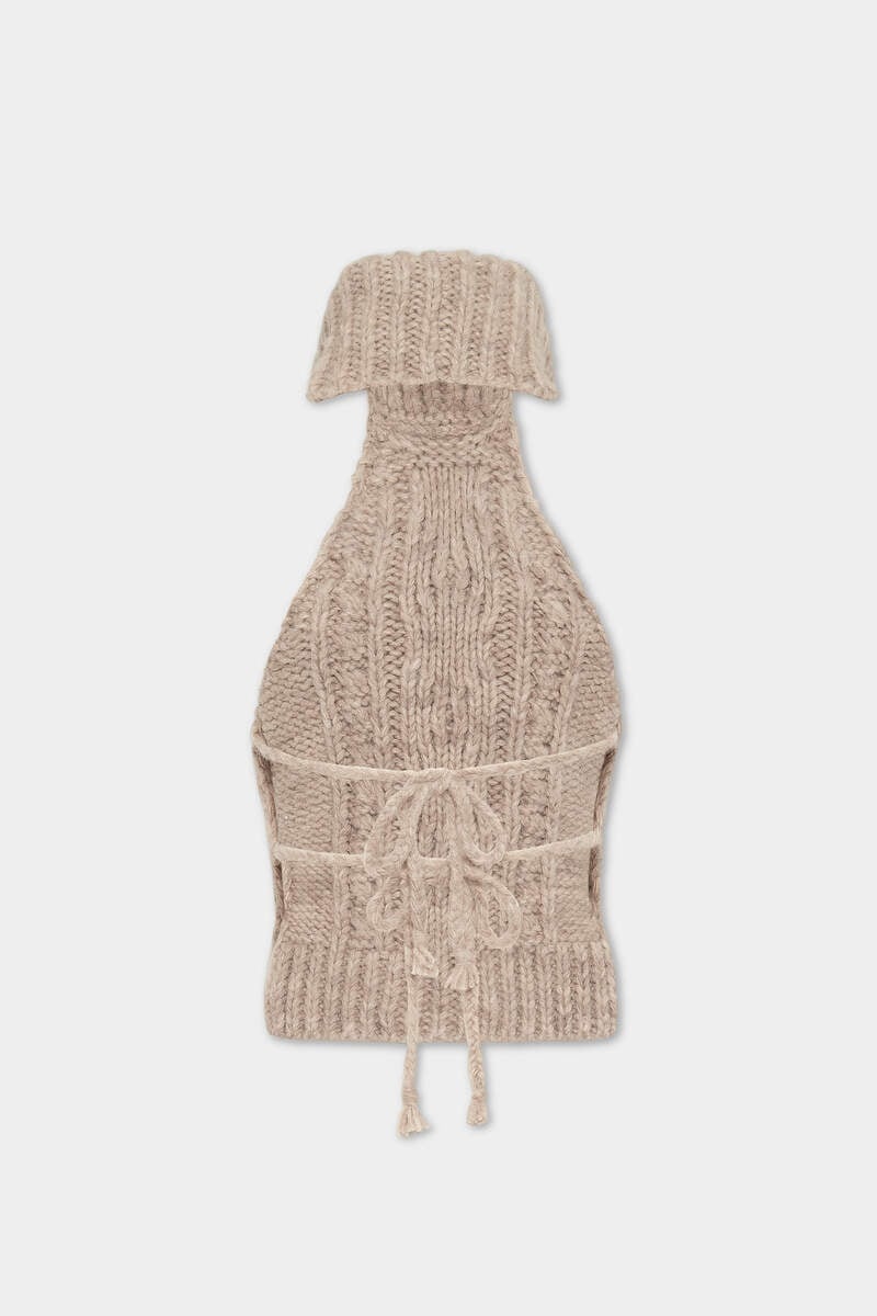 WOOL ALPACA CABLE STITCH KNIT TOP - 2