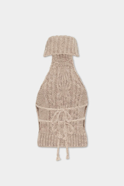 DSQUARED2 WOOL ALPACA CABLE STITCH KNIT TOP outlook