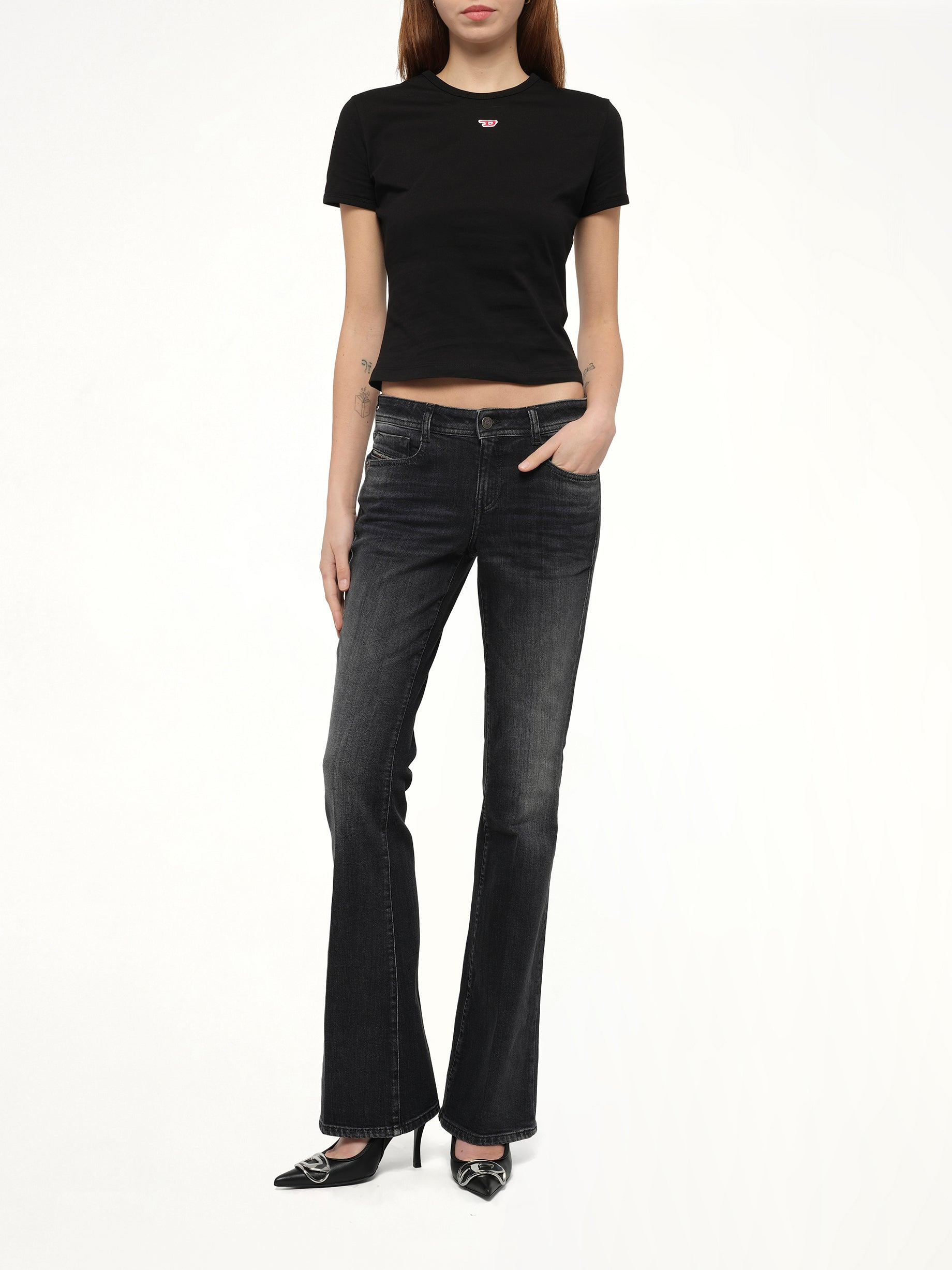 1969 D-EBBEY Bootcut Jeans in Black/Dark Grey - 4