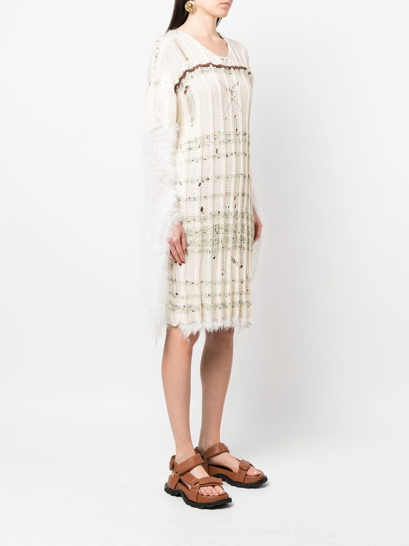 multi-knit midi jumper dress 3