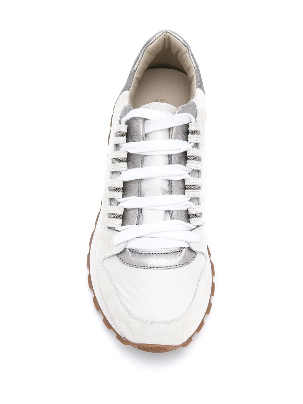 panelled low-top sneakers - 4