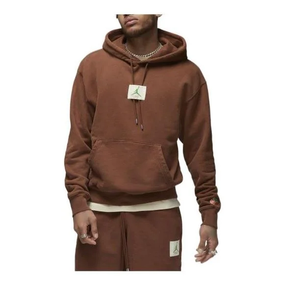 Air Jordan Brand Drawstring Hoodie Men's Brown DV7024-262 - 1