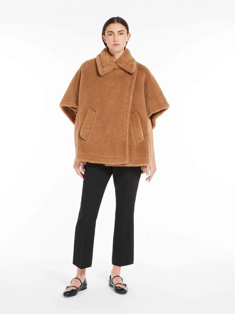 Max Mara TEBE Teddy fabric cape - CAMEL outlook