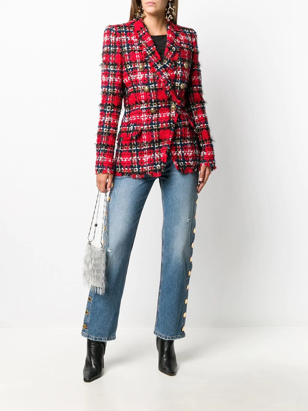 buttoned straight-leg jeans - 2