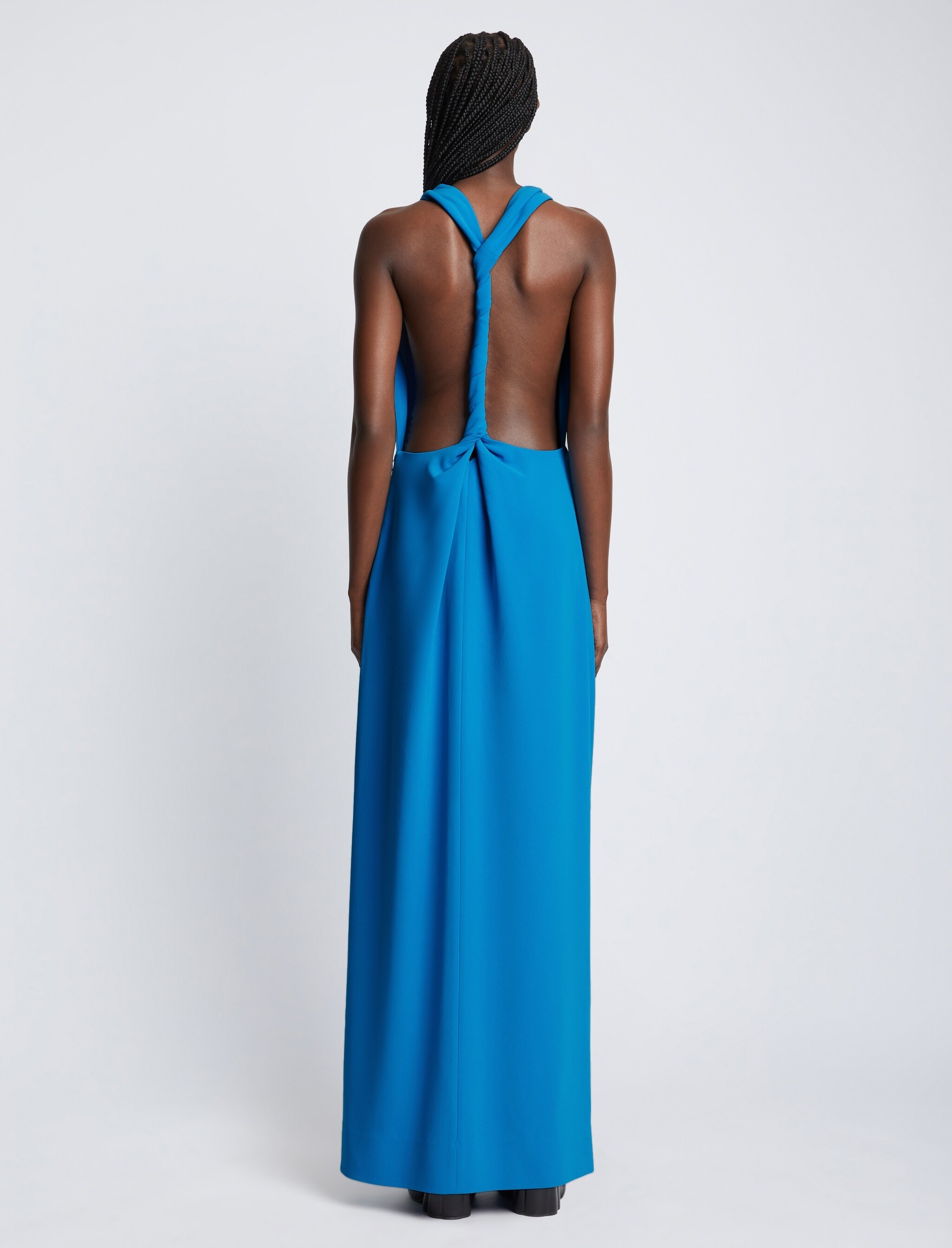 Matte Crepe Backless Dress - 4