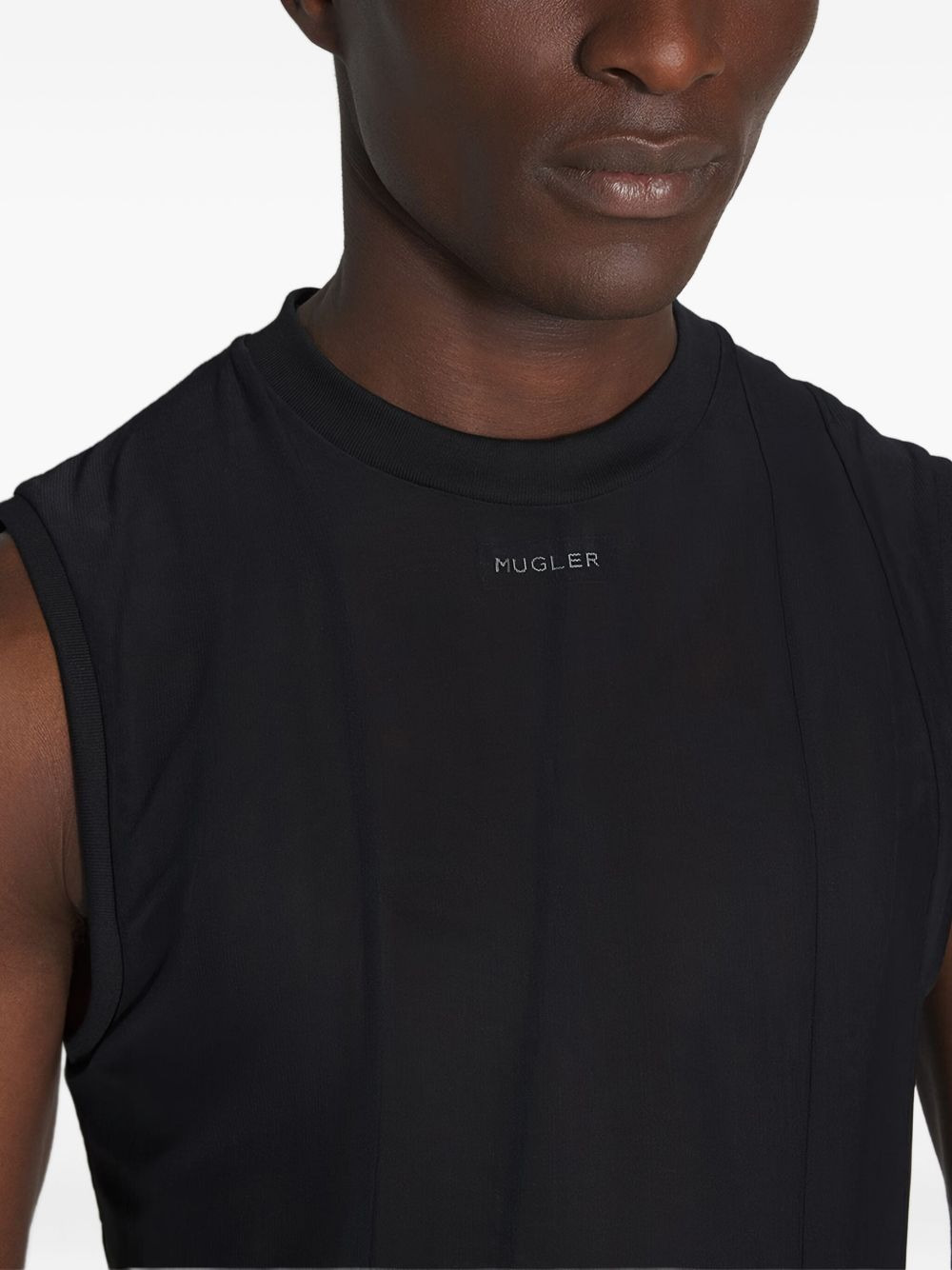 panelled sleeveless tank top - 4