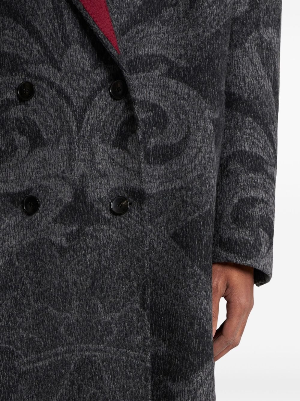 patterned-jacquard wool jacket - 4