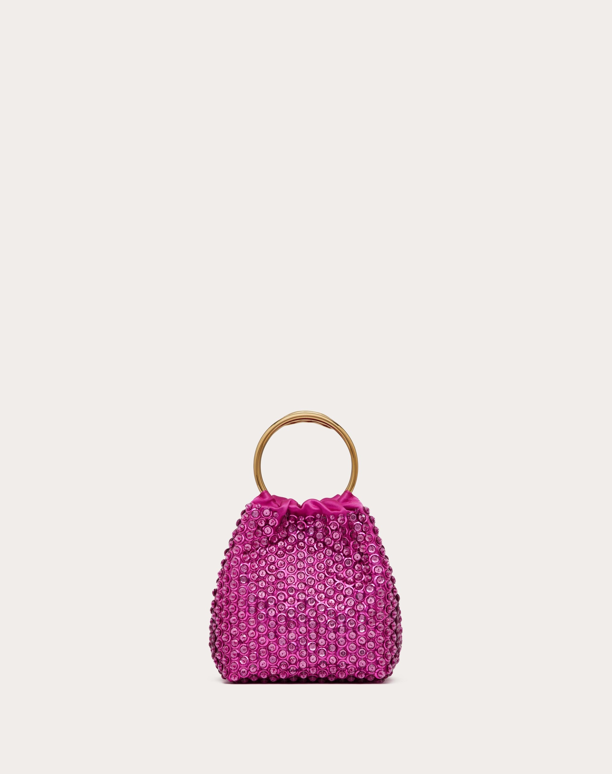 SMALL CARRY SECRETS EMBROIDERED BUCKET BAG - 4