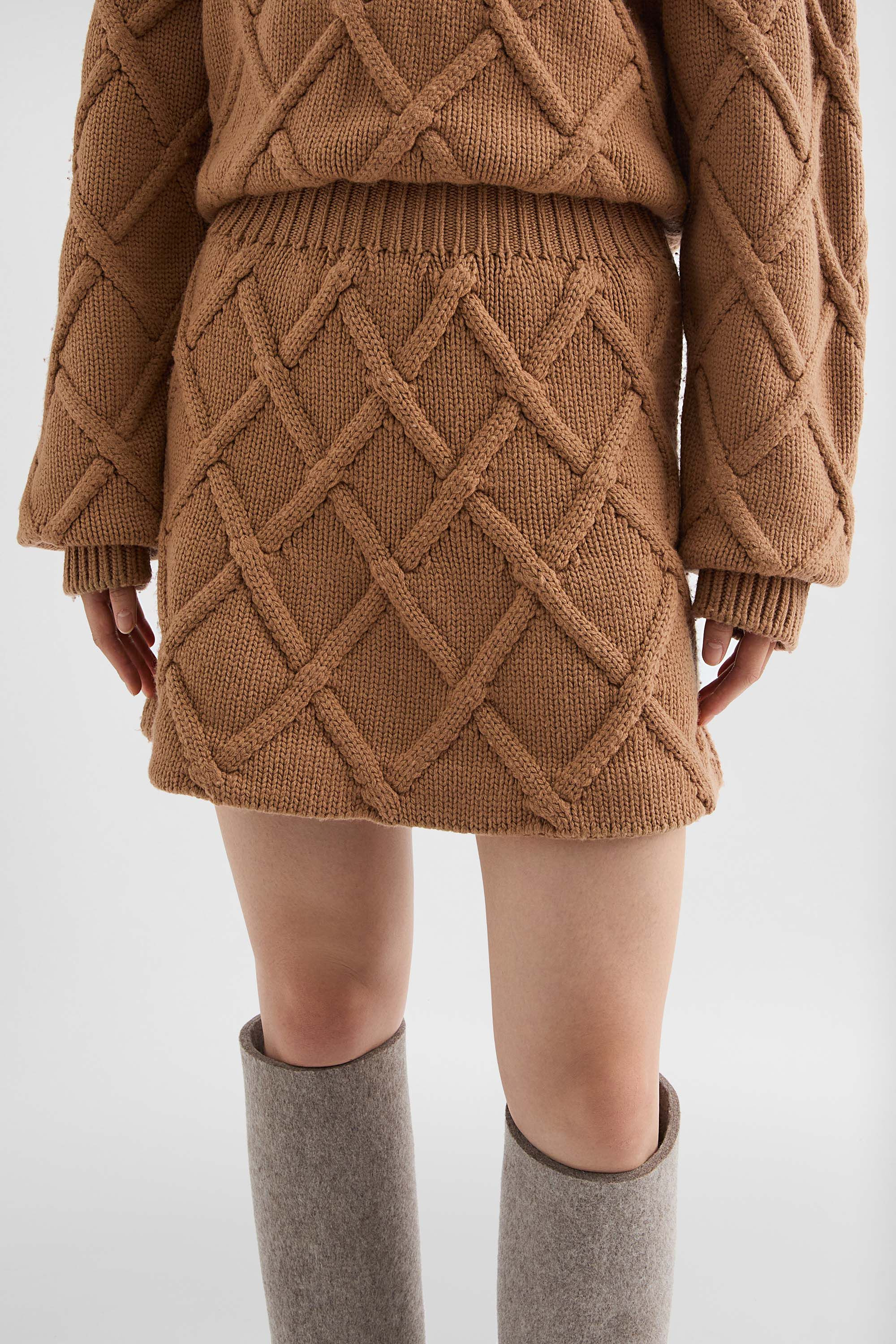 Wool Knit Mini Skirt - 6