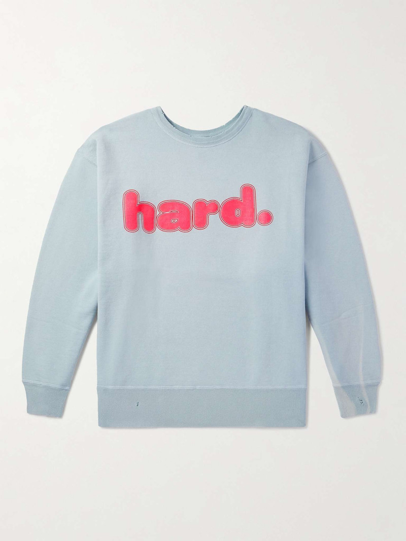 Distressed Printed Cotton-Jersey Sweatshirt - 1