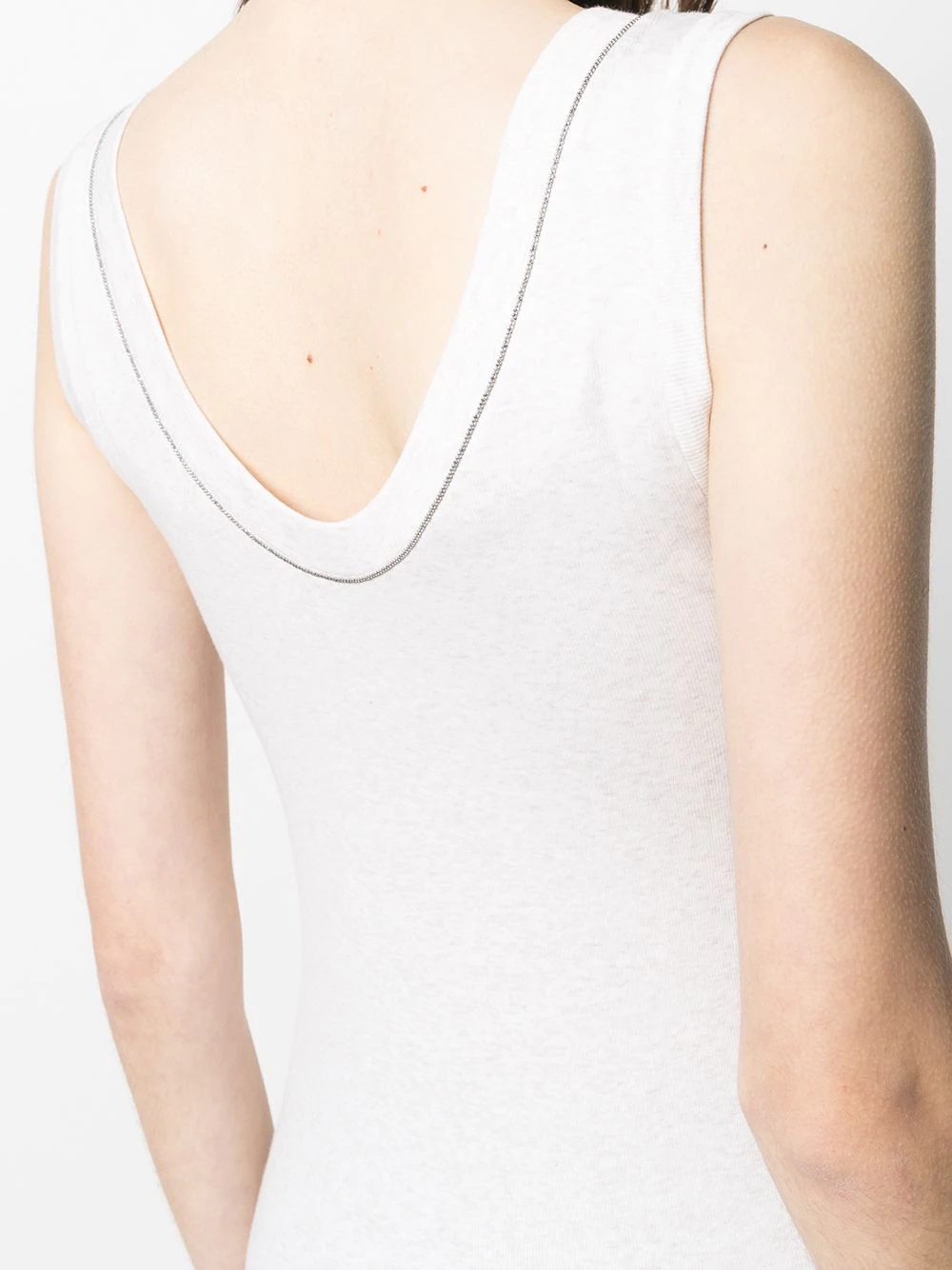 contrast-trim tank top - 5