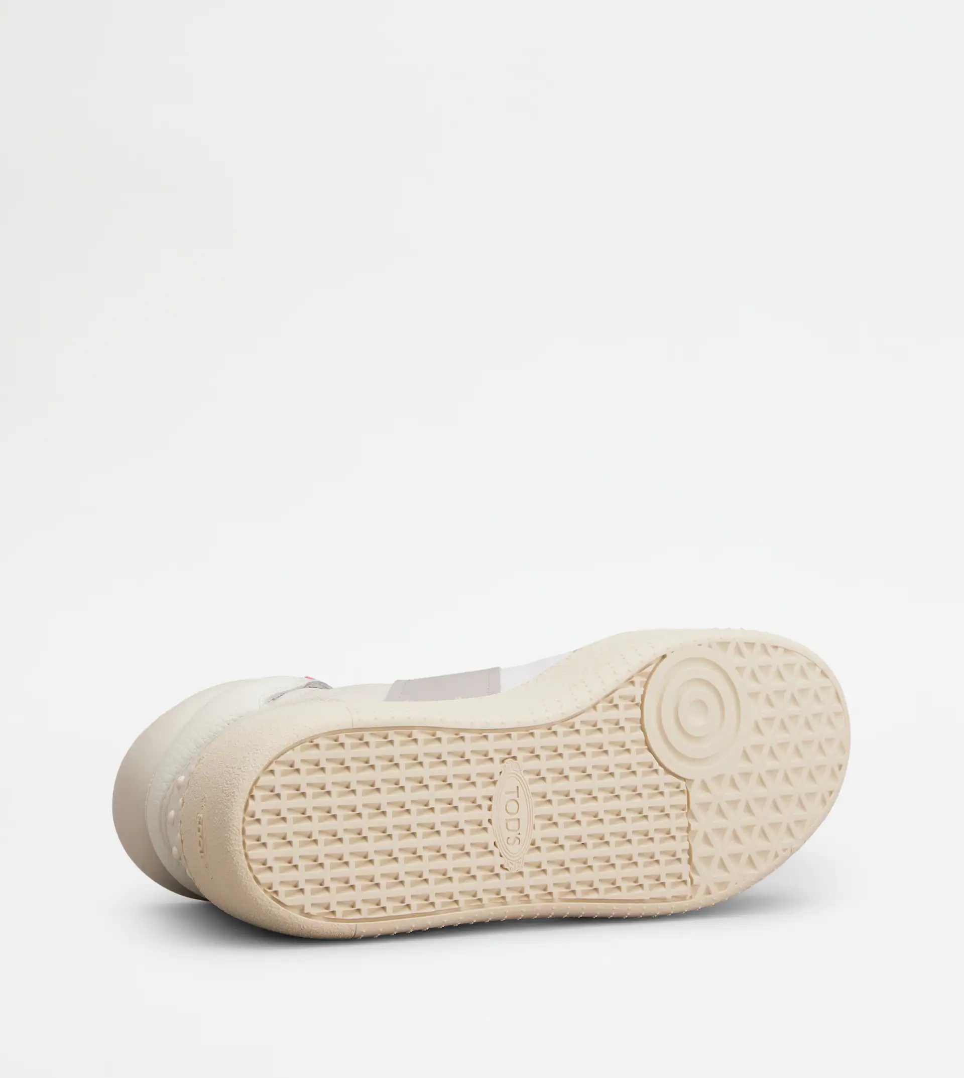 HIGH-TOP PLATFORM SNEAKERS IN LEATHER - GREY, BEIGE, WHITE - 4