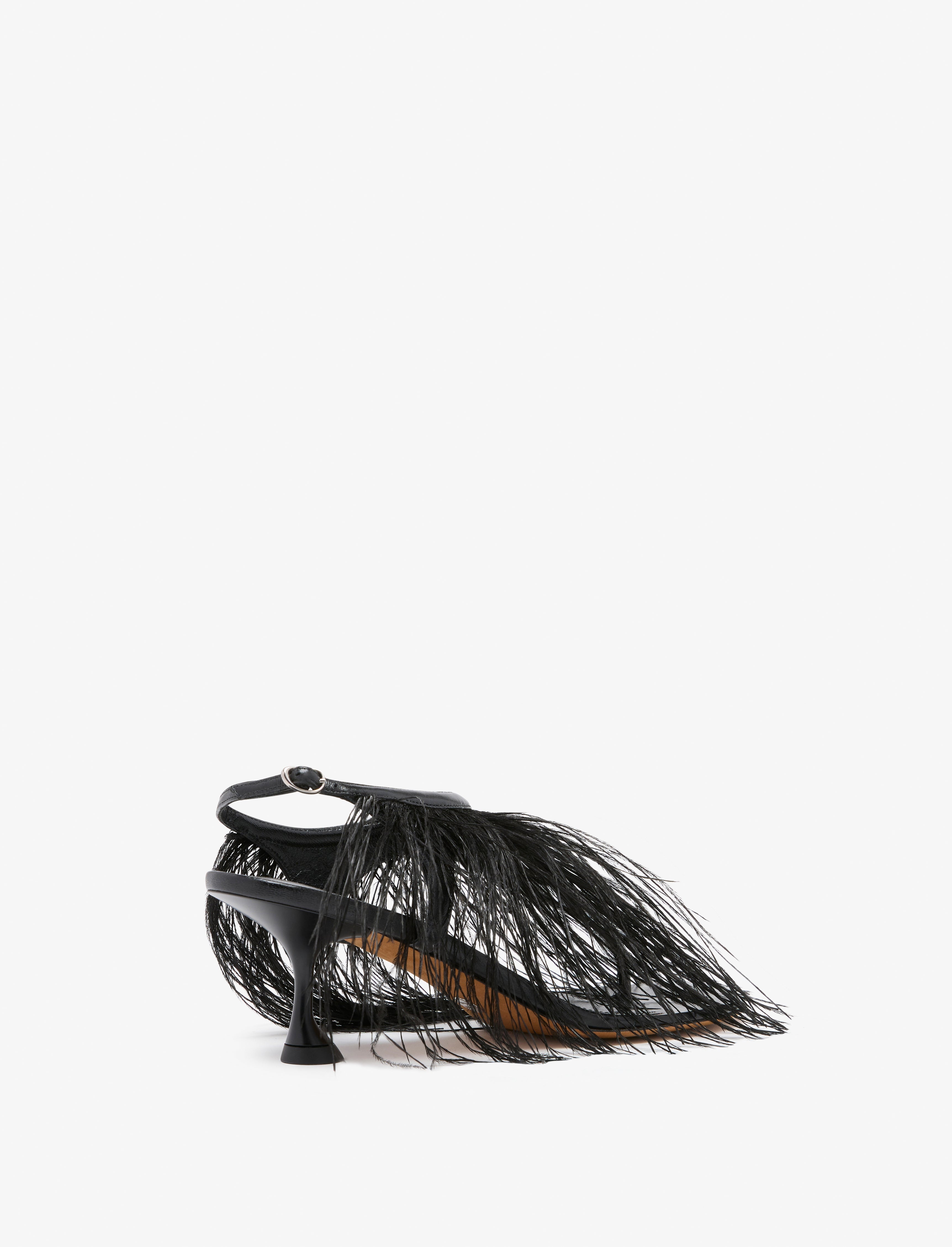 Tee Thong Feather Sandals in Slick Nappa - 3