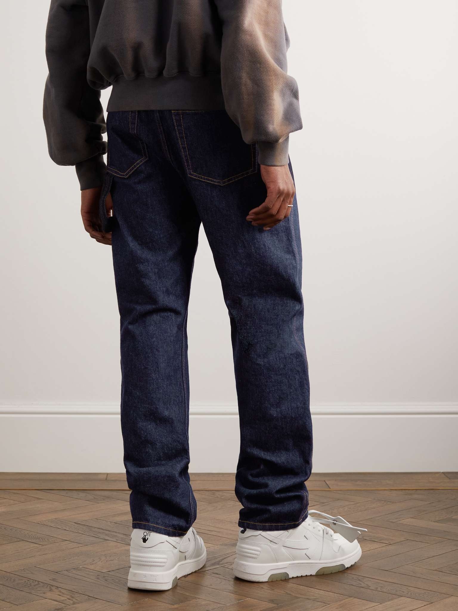 Straight-Leg Logo-Embroidered Jeans - 4