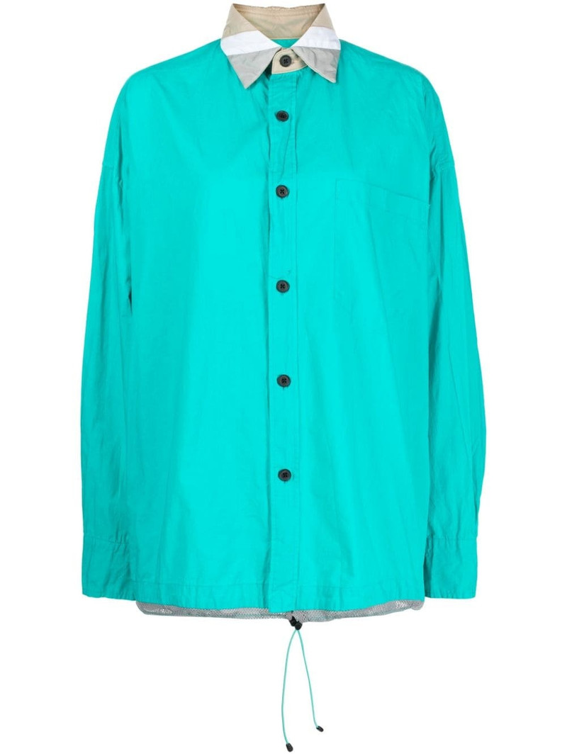 contrast-collar cotton shirt 1