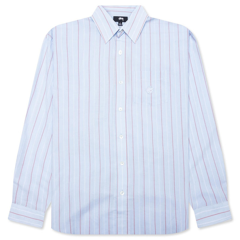 CLASSIC L/S SHIRT STRIPE - LIGHT BLUE - 1