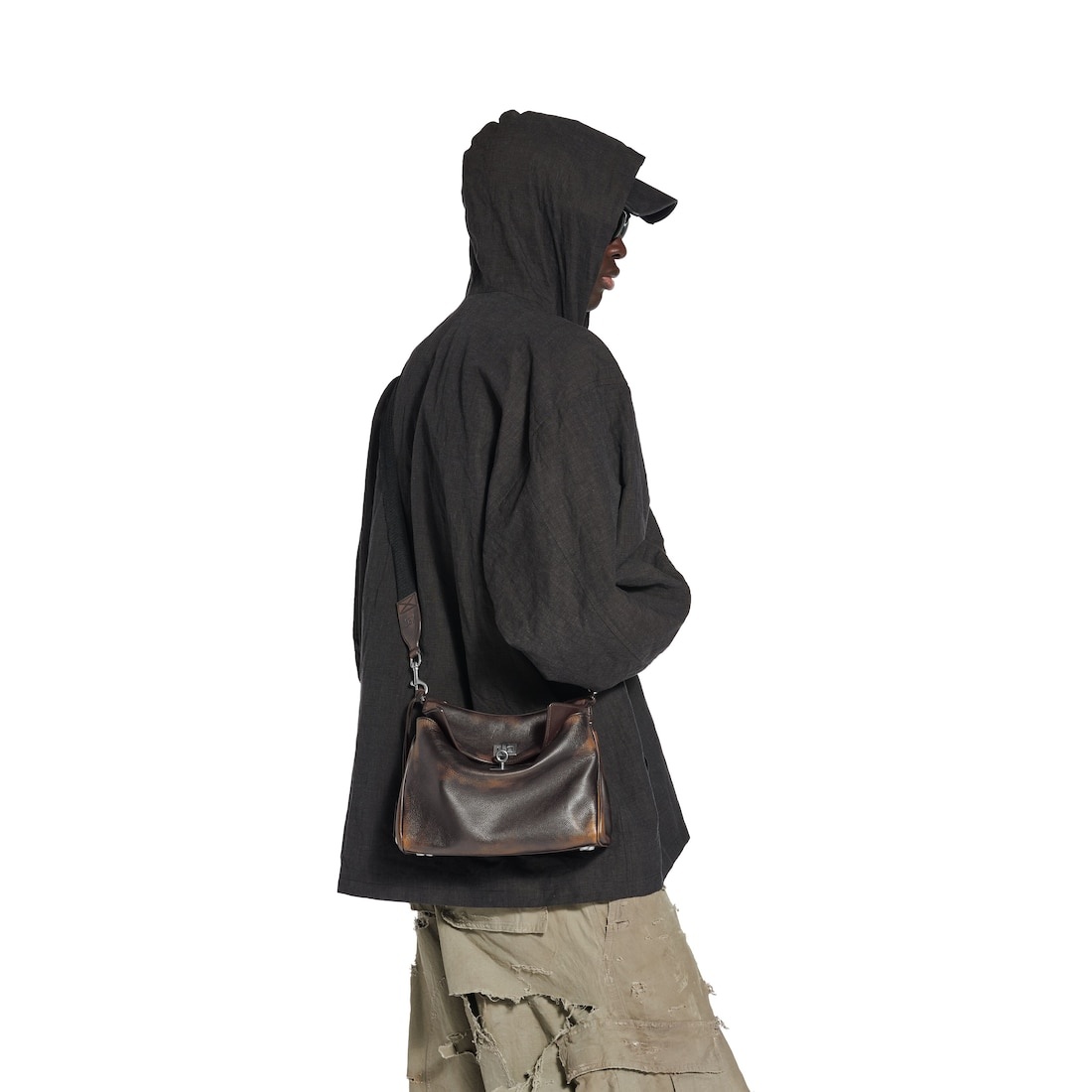 Men's Rodeo Messenger Bag Small in Brown - 8