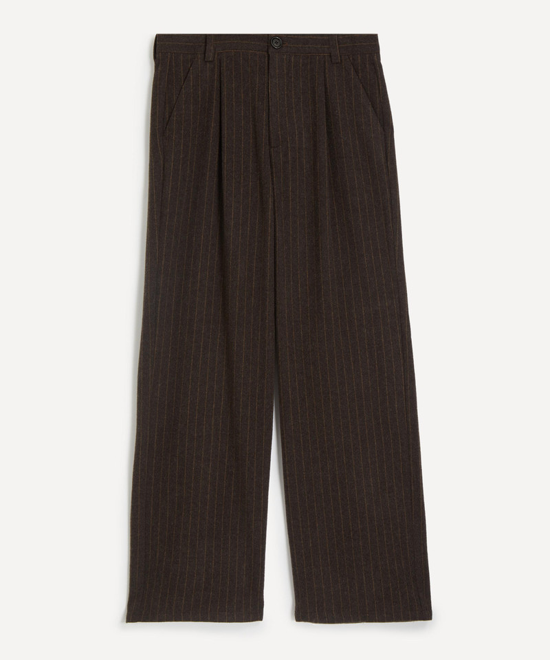 Orsman Taplin Brown Wide-Leg Trousers 1
