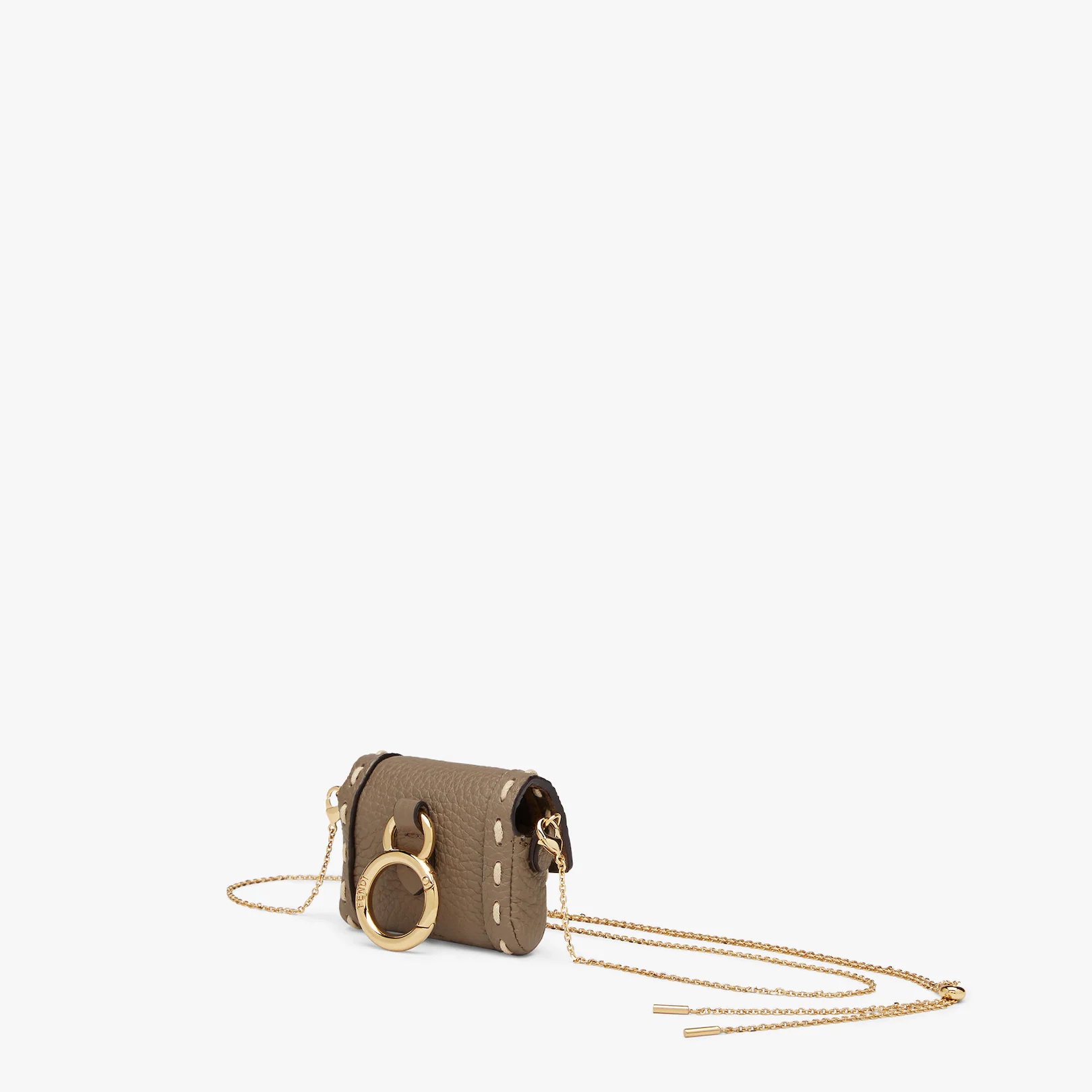 Gray leather charm - 2