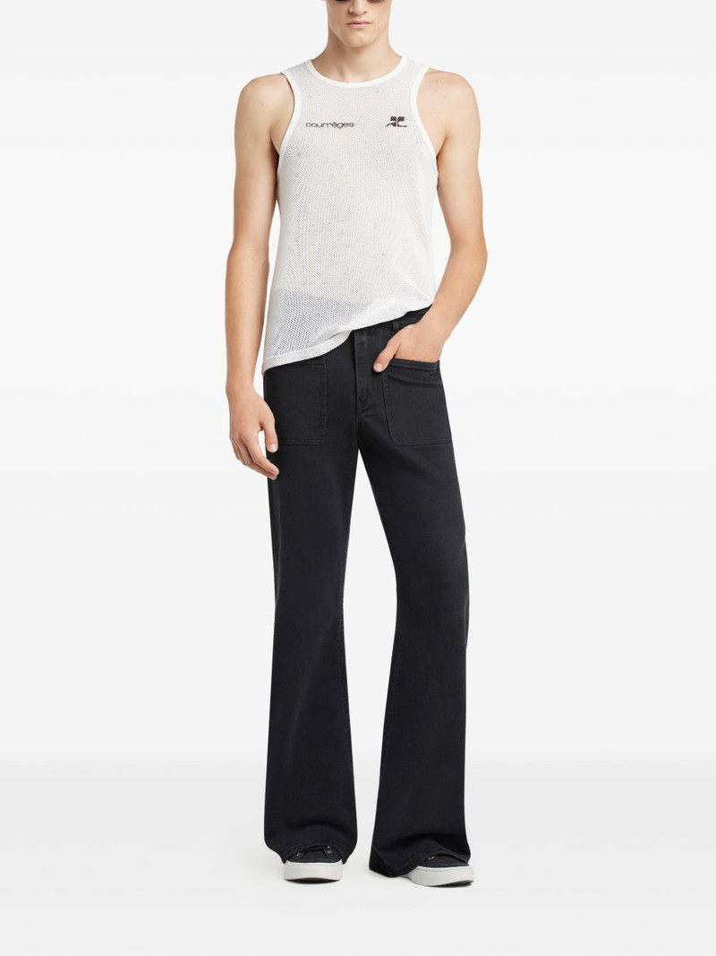 courrèges logo graphic tank top outlook