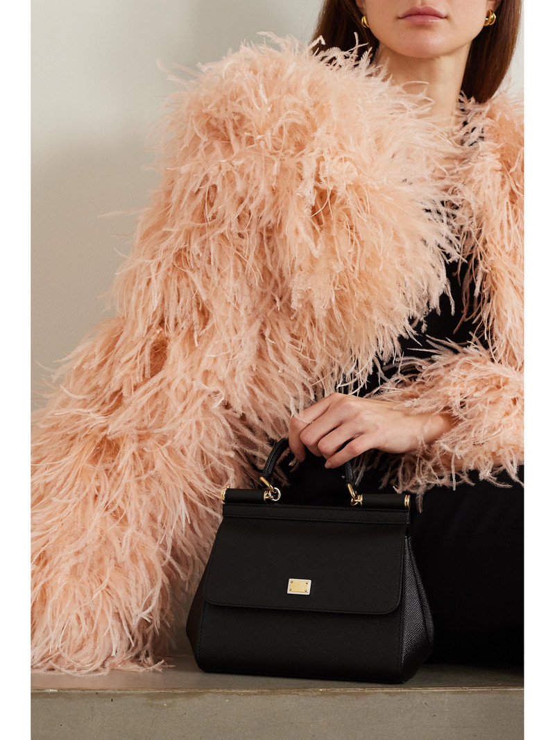 Dolce & Gabbana Sicily Small Textured-leather Shoulder Bag outlook