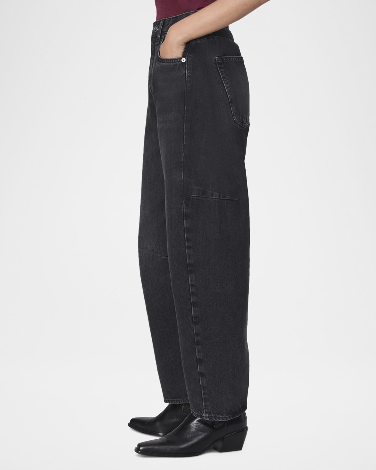 Charlie High-Rise Barrel Jeans - 6