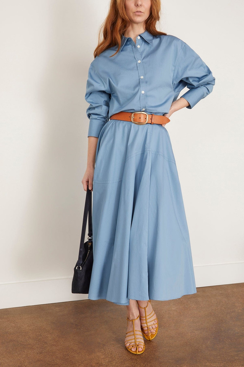 BITE Studios Vera Cotton Poplin Shirt in Lobelia outlook
