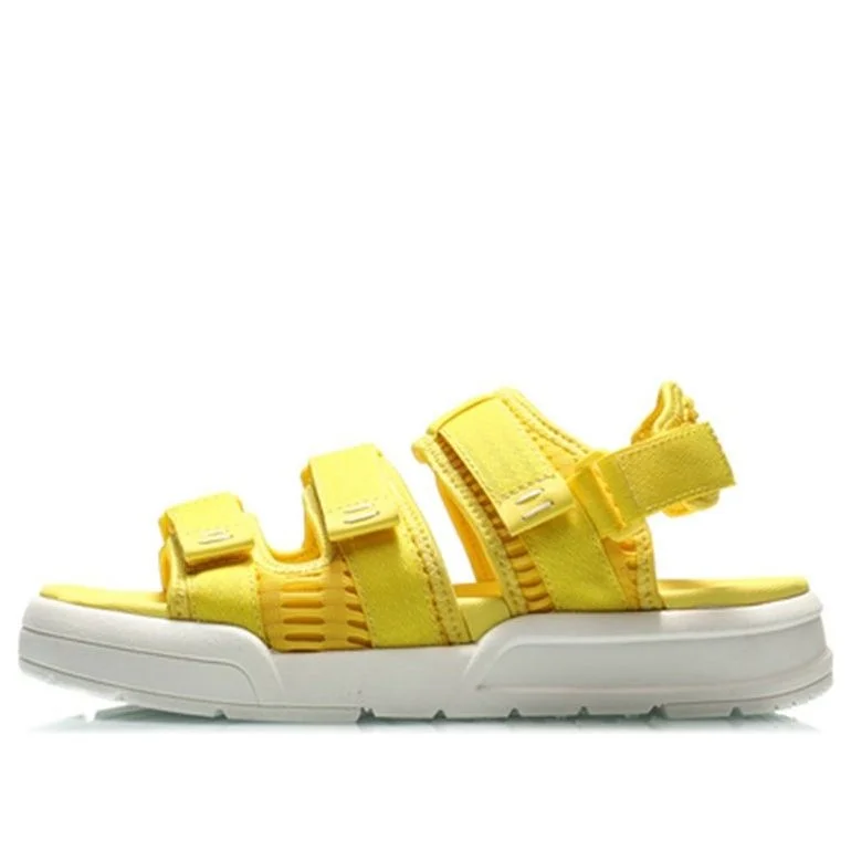 (WMNS) Li-Ning Slippers 'Yellow White' AGUN012-12 - 1