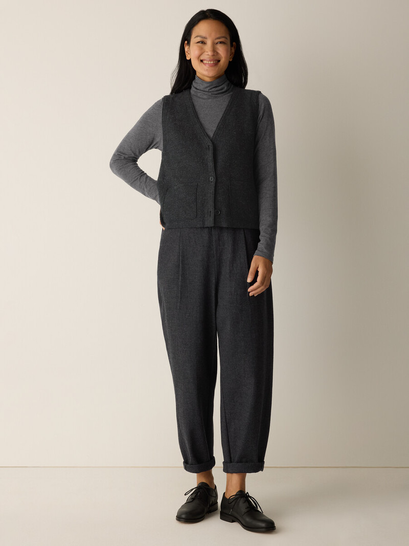 Mélange Sheer Cotton Blend Knit Turtleneck Top 3
