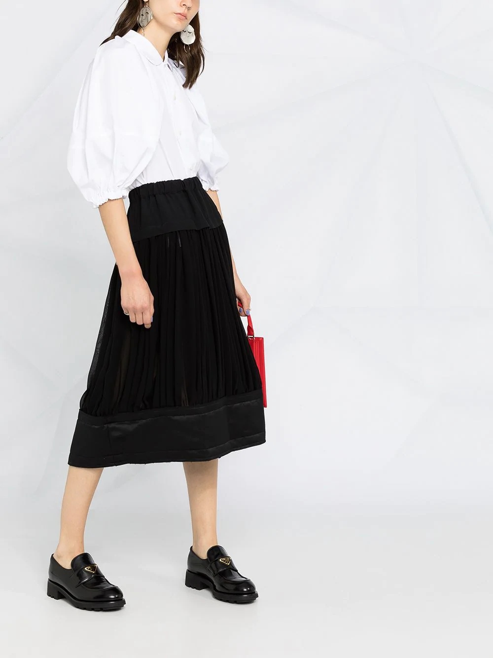 pleated midi skirt - 6