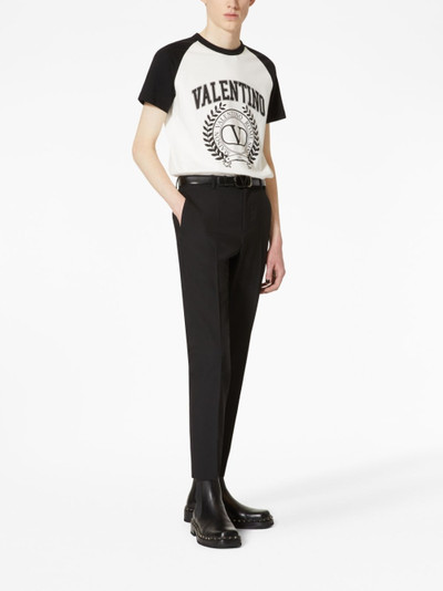 Valentino college logo-print T-shirt outlook