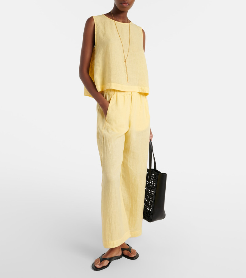 velvet Lola linen wide-leg pants outlook
