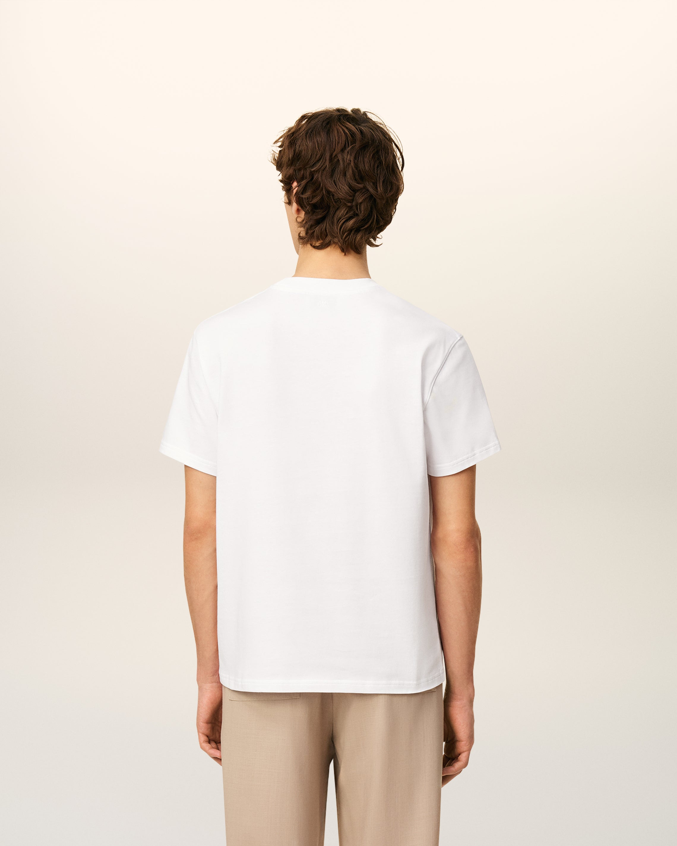 WHITE ORGANIC COTTON AMI DE COEUR T-SHIRT - 5